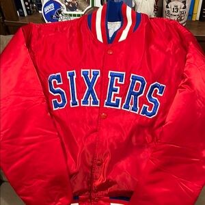 STARTER Red Sixers Jacket with Blue and White Accents